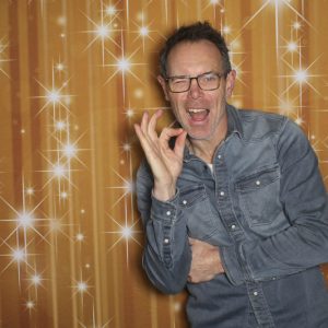 Achterwand huren bruiloft goud sterren photobooth