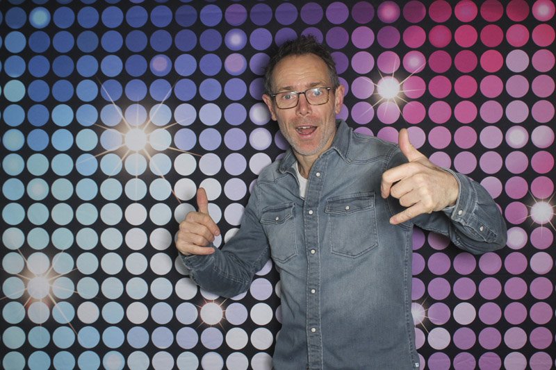 Backdrop huren disco feest photobooth