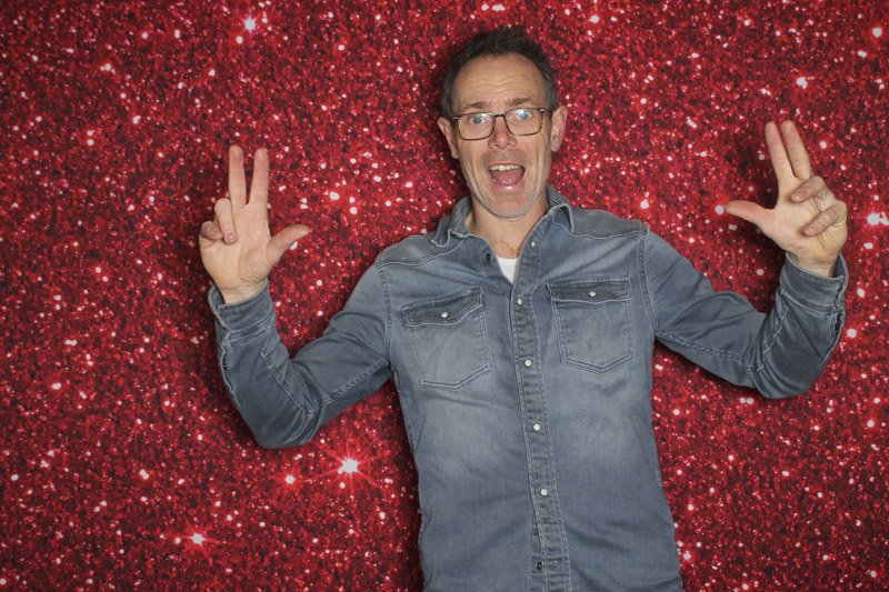 backdrop huren rood glitter kerstfeest photobooth