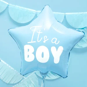 Folieballon ster baby boy babyshower
