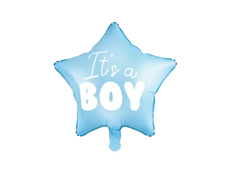 Folieballon ster baby boy babyshower