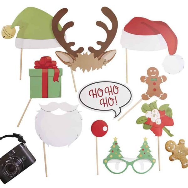 Christmas drinks photobooth props