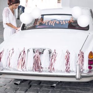 Trouwauto decoratie set just married accessoires