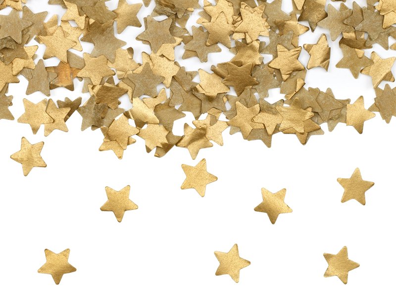 Confetti kanon gouden sterren biologisch afbreekbaar