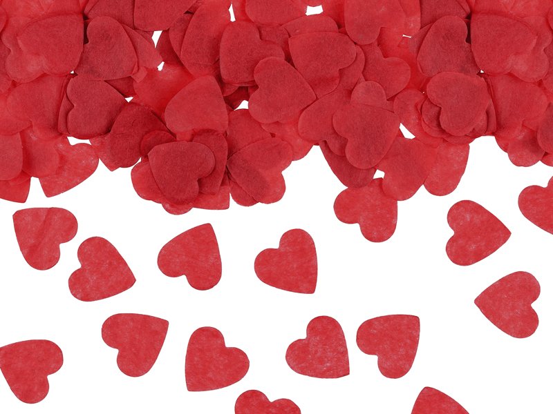 Confetti kanon rode hartjes biologisch afbreekbaar