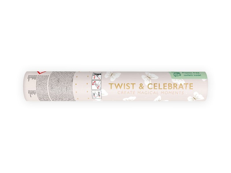 Confetti kanon witte vlinders biologisch afbreekbaar