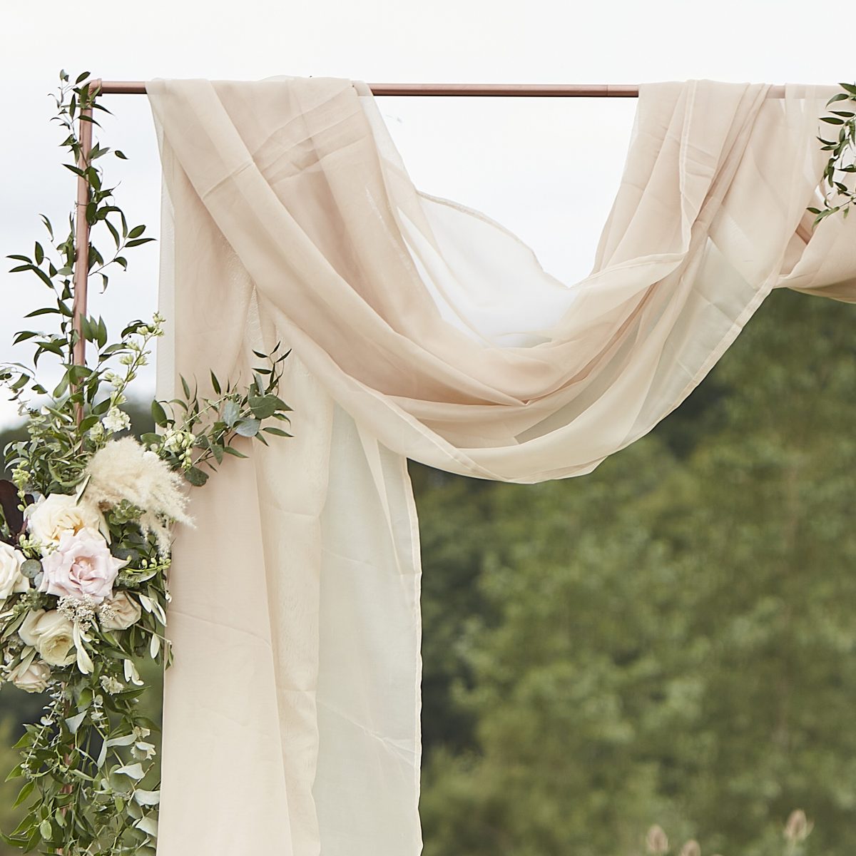 Drapeerstof bruiloft ceremonie achtergrond decoratie