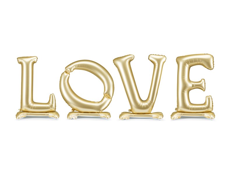 folie ballon love goud