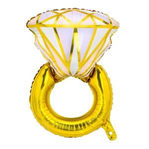 folieballon trouwring goud