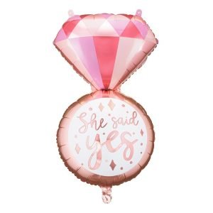 Folieballon she said yes bruiloft