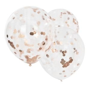 Grote rose gouden confetti ballon bruiloft