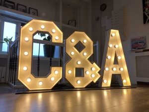 Lichtletters huren bruiloft Utrecht