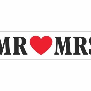 Nummerplaat trouwautodecoratie Mr. Mrs