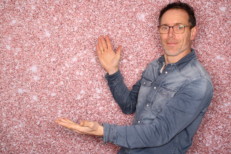 photobooth achtergrond roze glitter