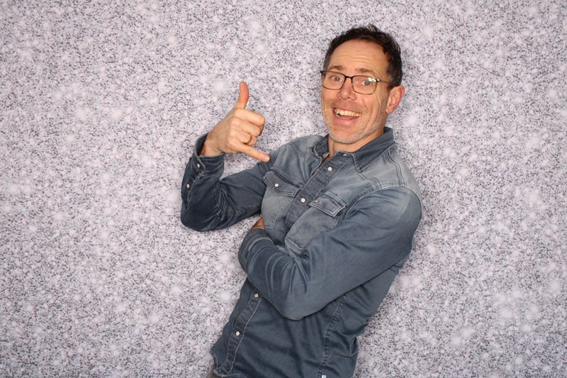 photo booth achtergrond zilver glitter look