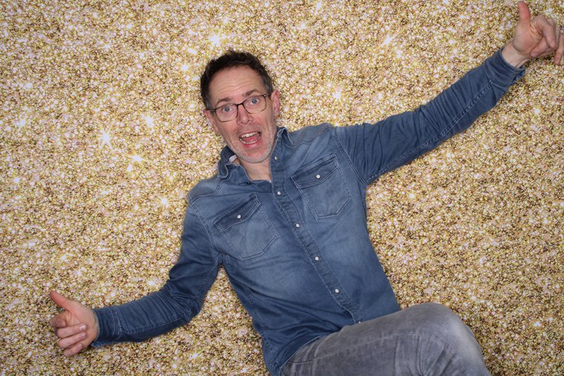 achtergrond foto booth goud bruiloft